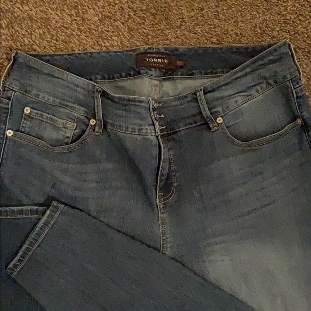 Torrid hole jeggings